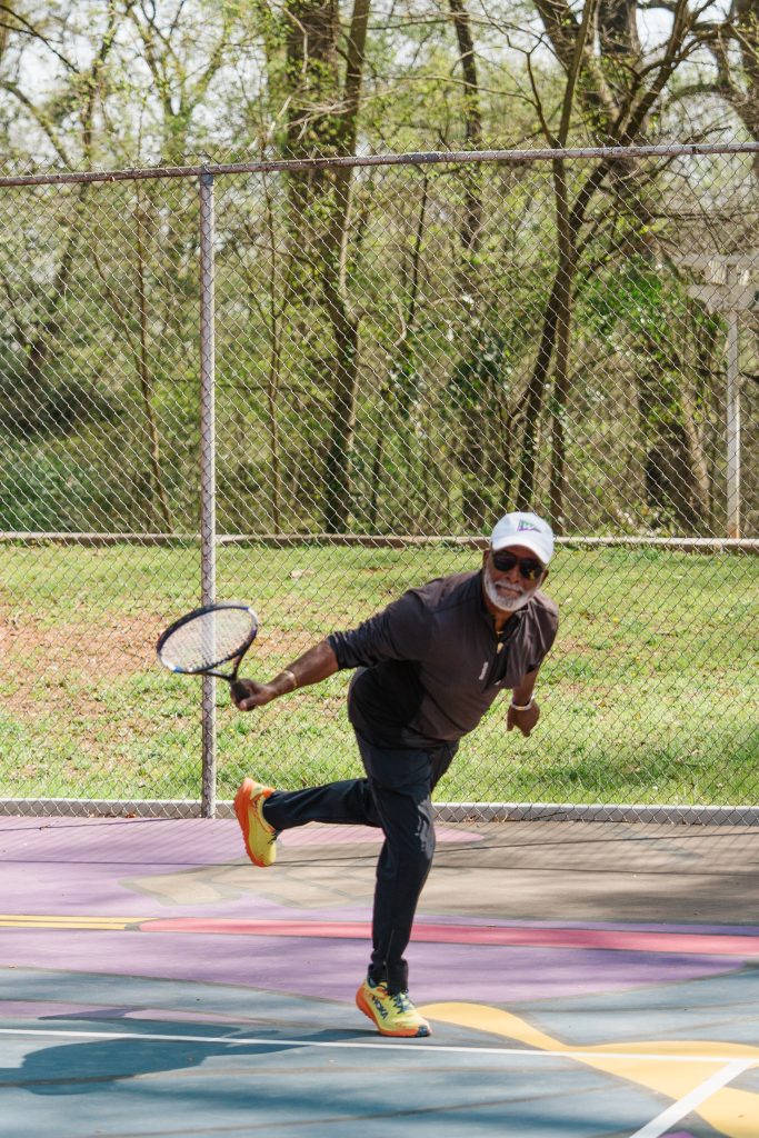 Kids’ tennis clinic at Brownwood Park in East Atlanta Village